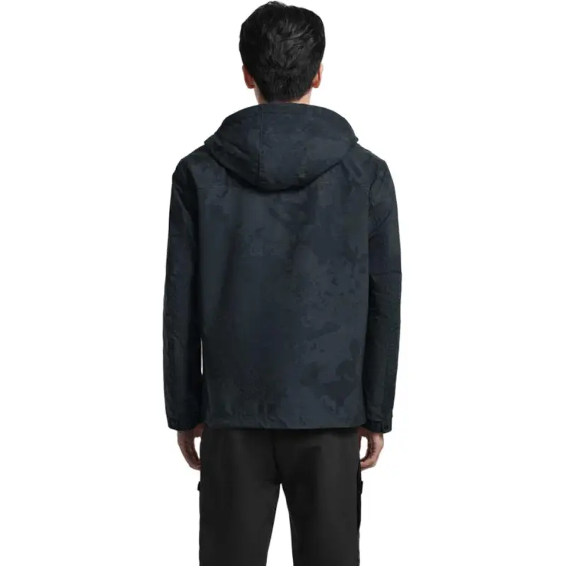 HLA Jackets Men Navy Blue Pattern G0-7