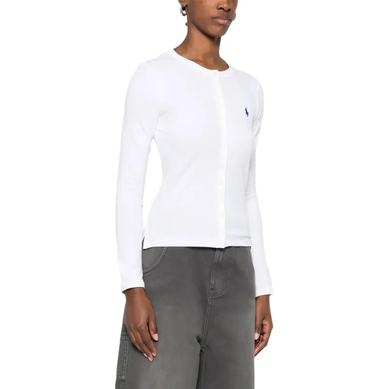 Polo Ralph Lauren Long Sleeve Cardigan White-3