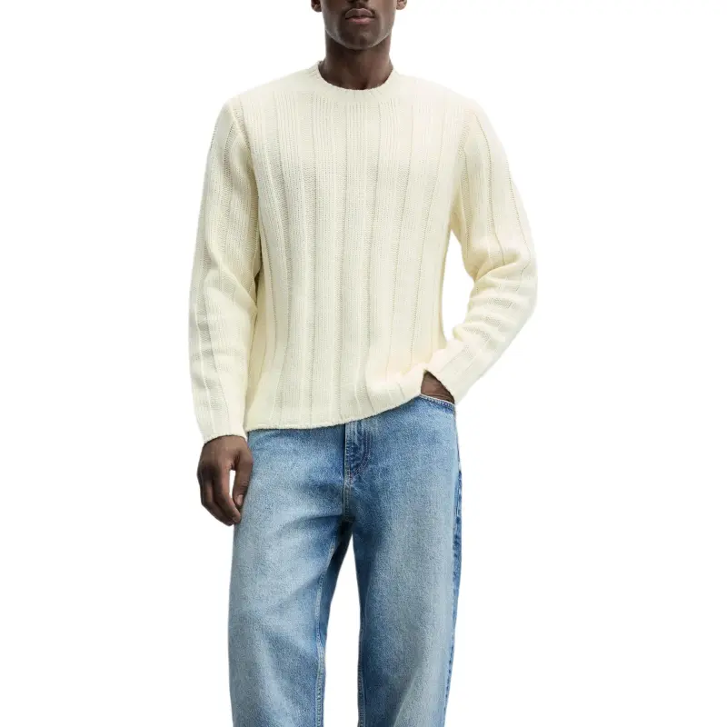 ZARA Sweaters Men White-2