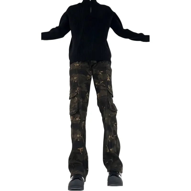 PAINT STAIN Trendy Jeans Unisex Fashion Camouflage-8