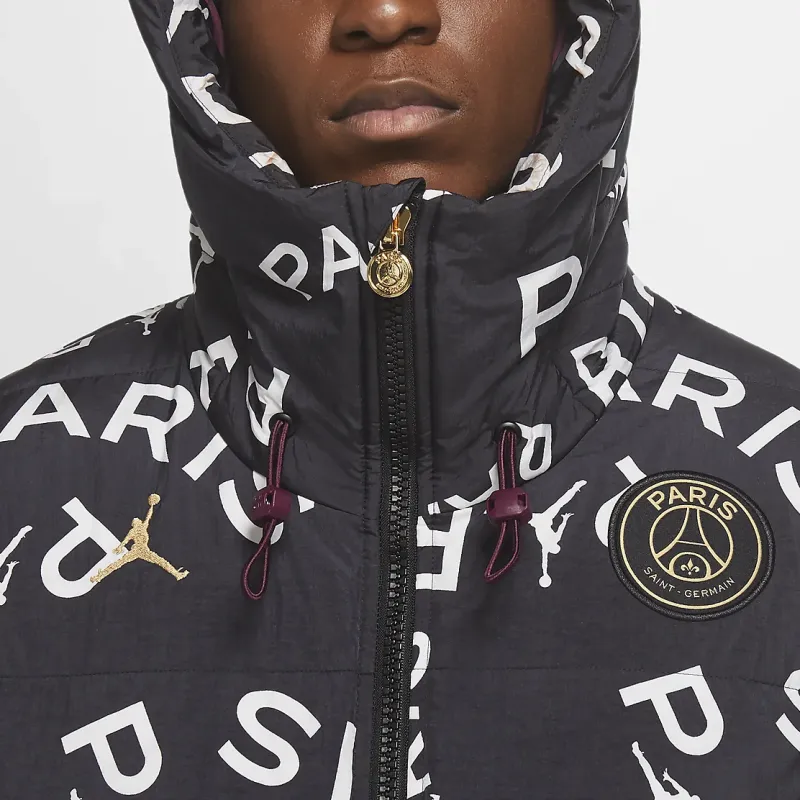 Jordan PSG Paris Saint Germain Down Jacket Paris Saint-Germain Men's Black-3