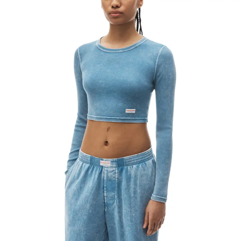 Alexander Wang Bodywear Series FW24 Crop Top Women's Blue-2