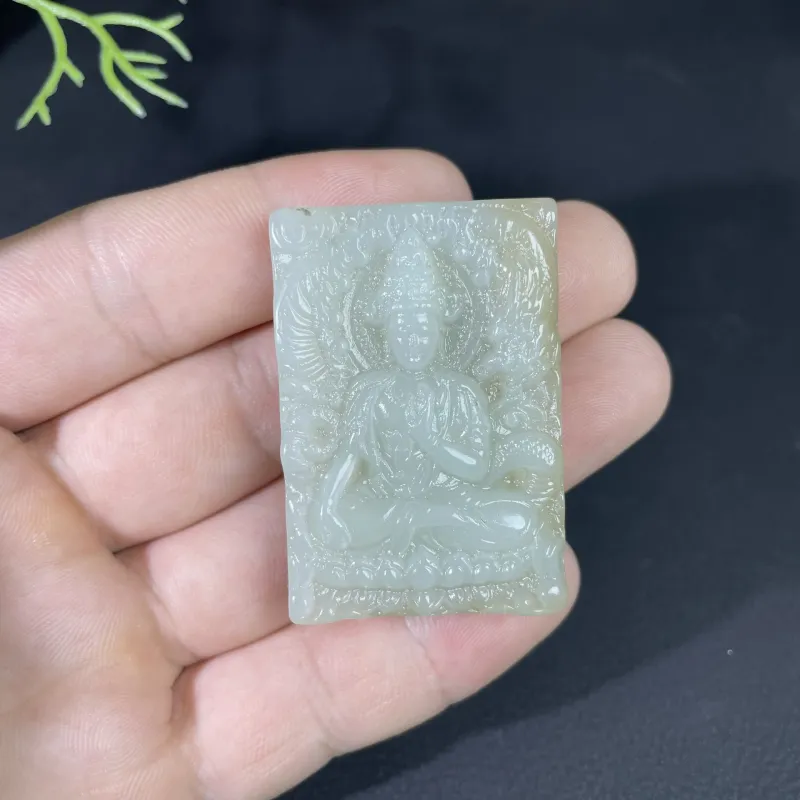 BUDOUXIAOAI Pendants Sugar Jade Unisex-5