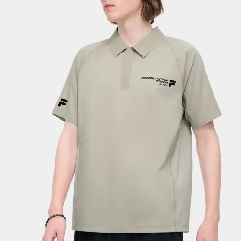 FILA FUSION Polo Shirt Men's Lentil Gray-3