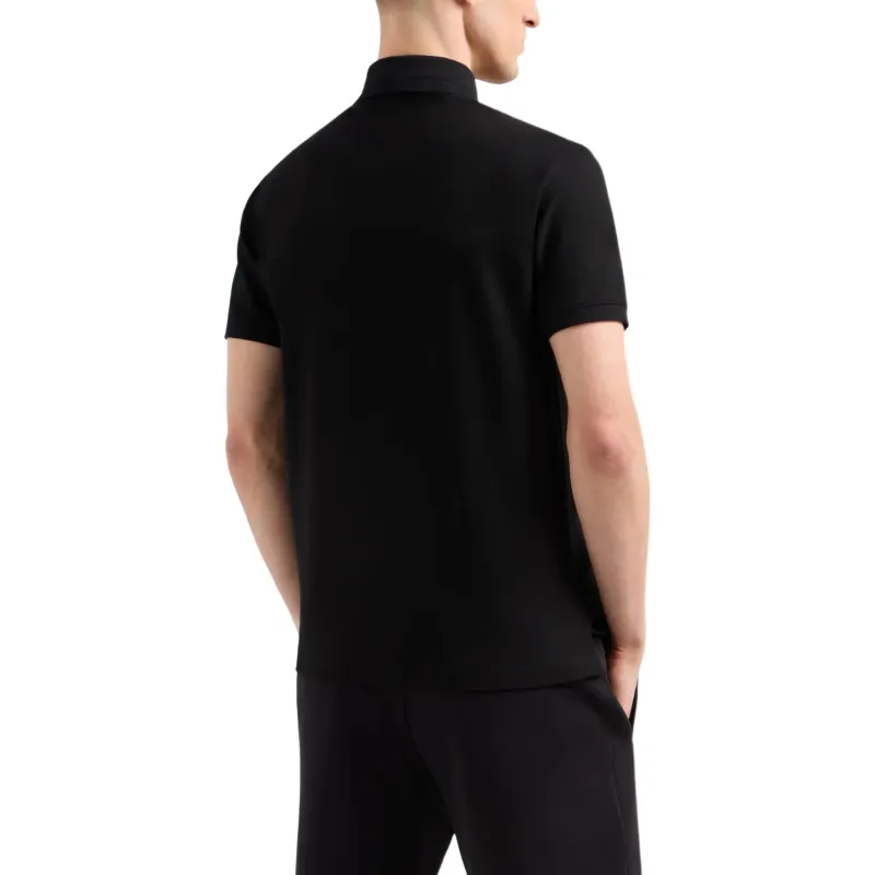 EMPORIO ARMANI Jersey Polo Shirt With Logo Collar-3