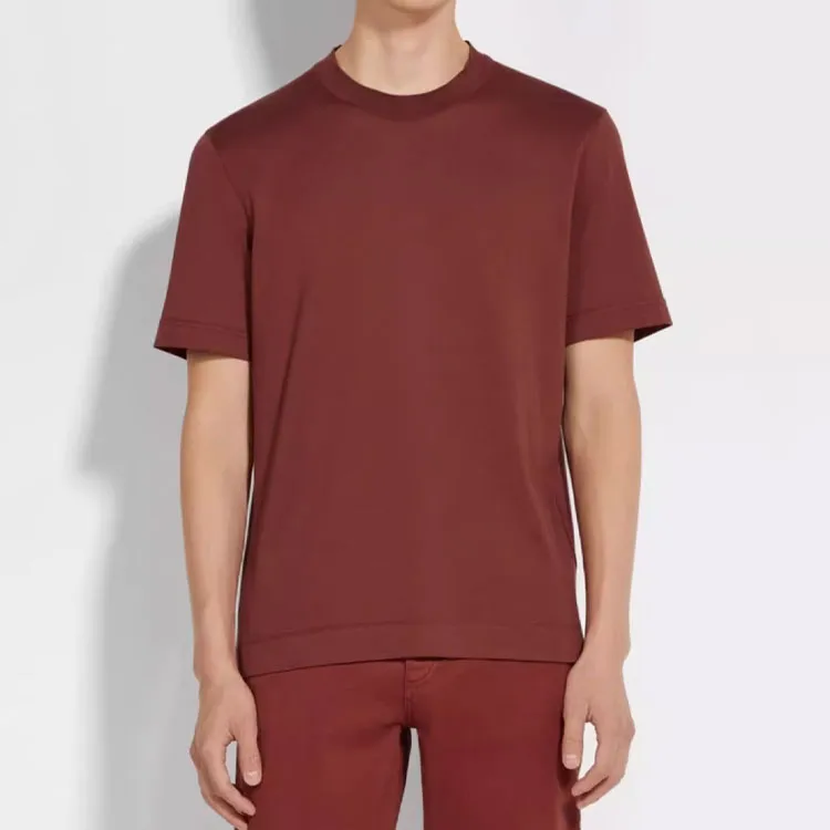 Zegna SS25 T Shirt Men's Brick Red-1