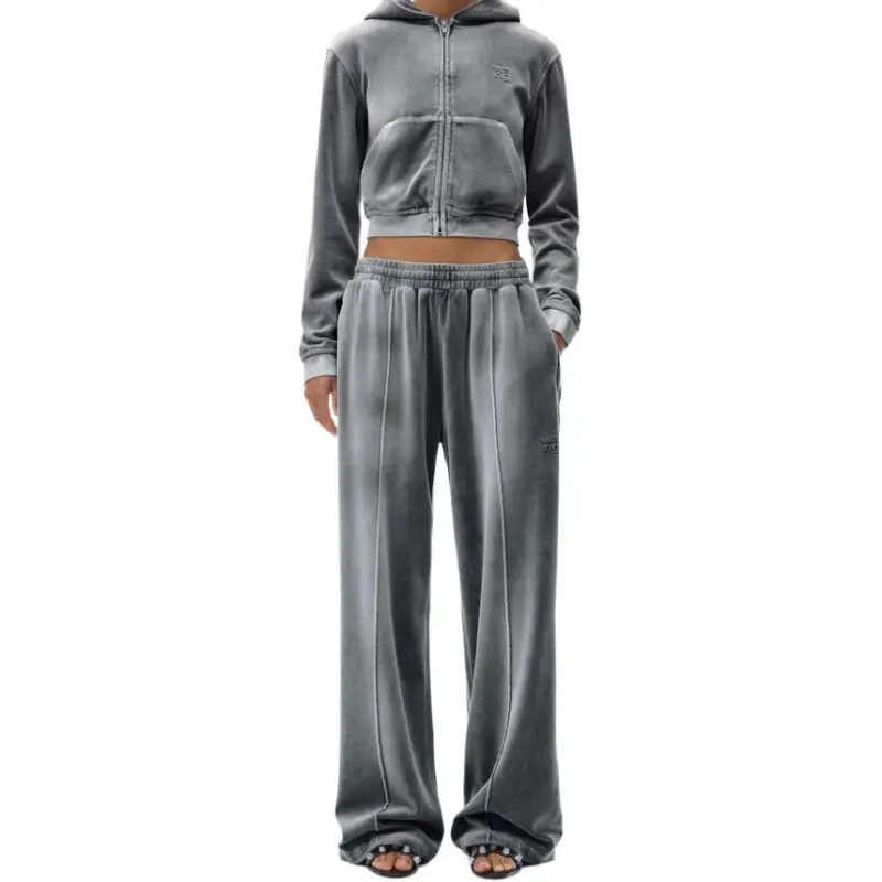 T By Alexander Wang Track Pants Washed Feather-4