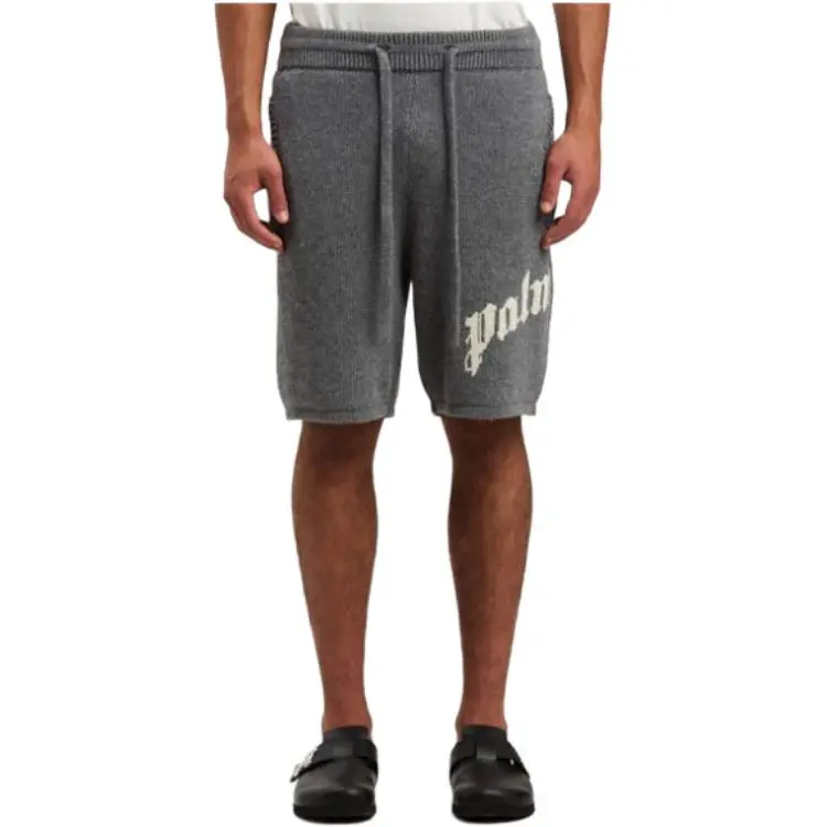PALM ANGELS Logo Knitted Shorts-2