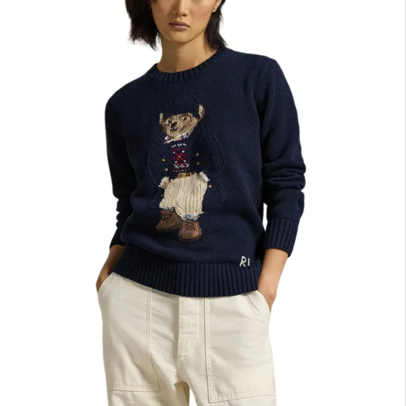 Polo Ralph Lauren Bear Intarsia Crewneck Jumper-3