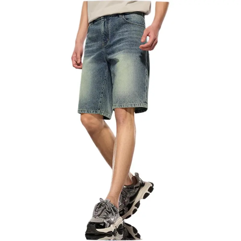 HLA Denim Shorts Men Blue Gray Denim Gradient Light 20-4