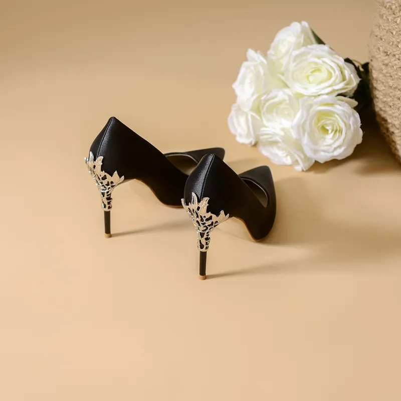 YAFEI XUANYU Slim Heel High Heels 10cm Women's-19
