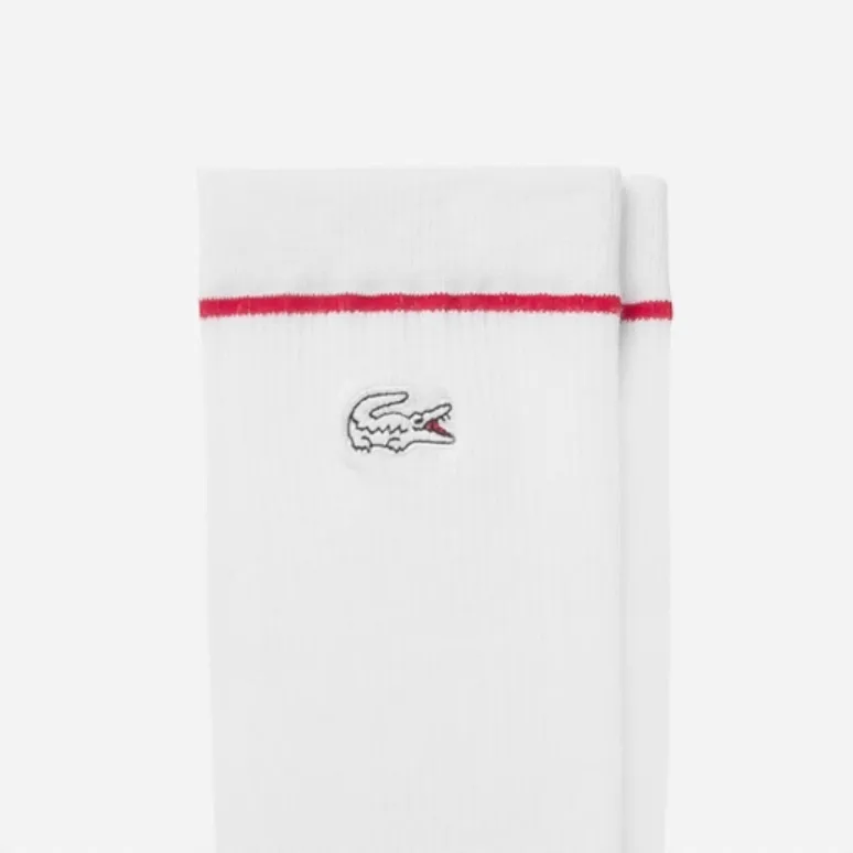 LACOSTE Knee-High Socks Women's 1 Pack White-1