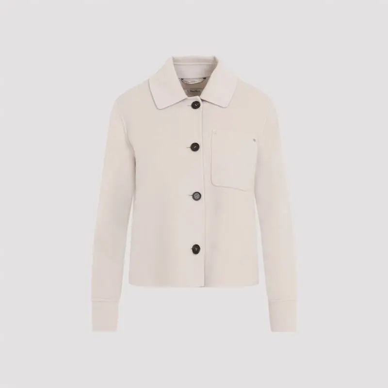 'S MAX MARA Buttoned Long-Sleeved Jacket-7