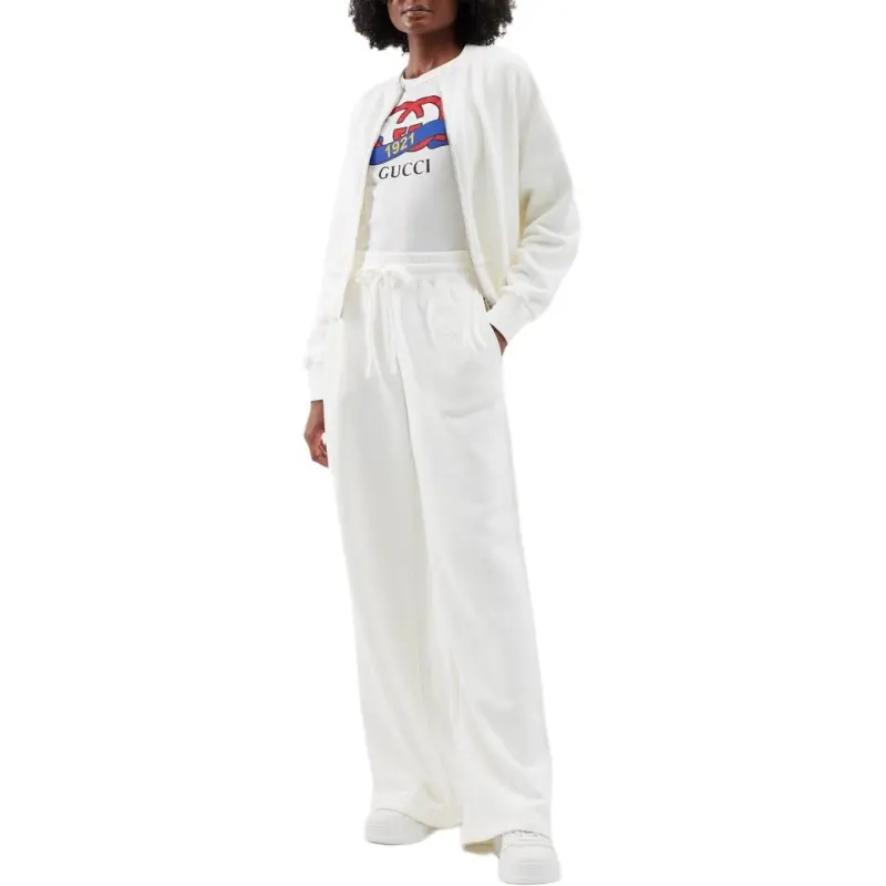 GUCCI Interlocking G Embroidered Jersey Trousers-3