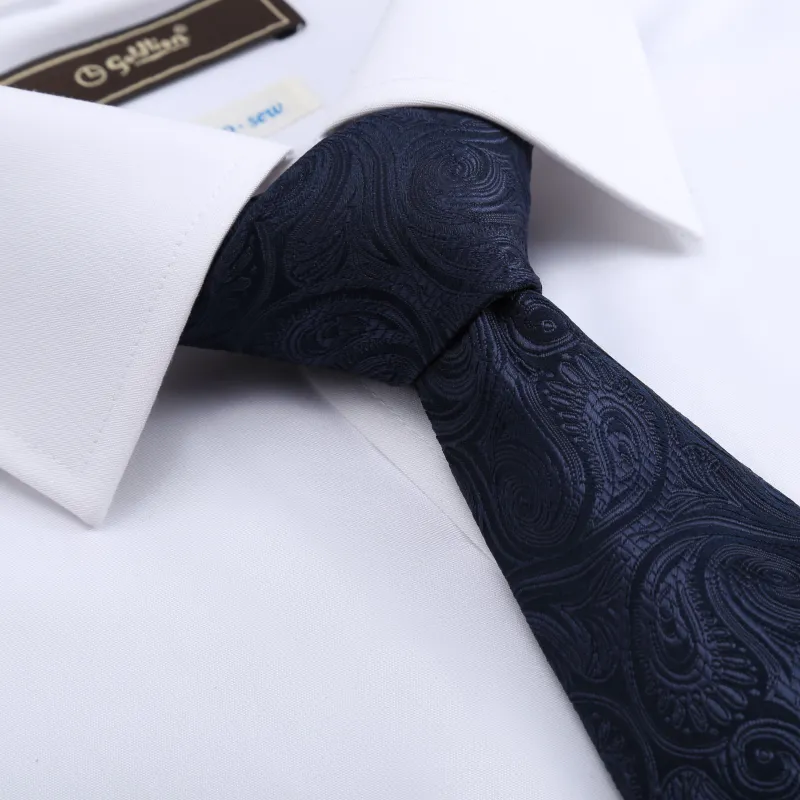 GOLDLION Polyester Ties Men's Blue-17