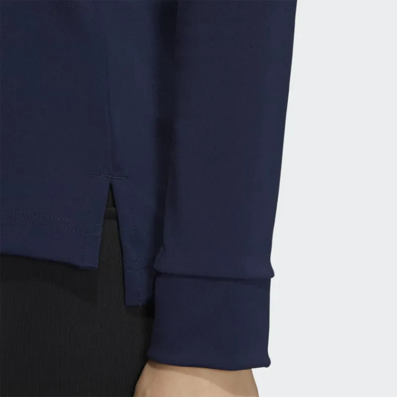 Adidas Aeroready 3-Bar Long Sleeve Polo Shirt Polo Shirt Women's Blue-4