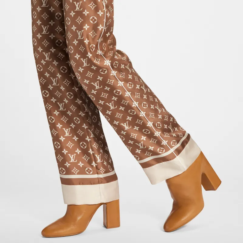 LOUIS VUITTON Casual Pants Women's Brown-4