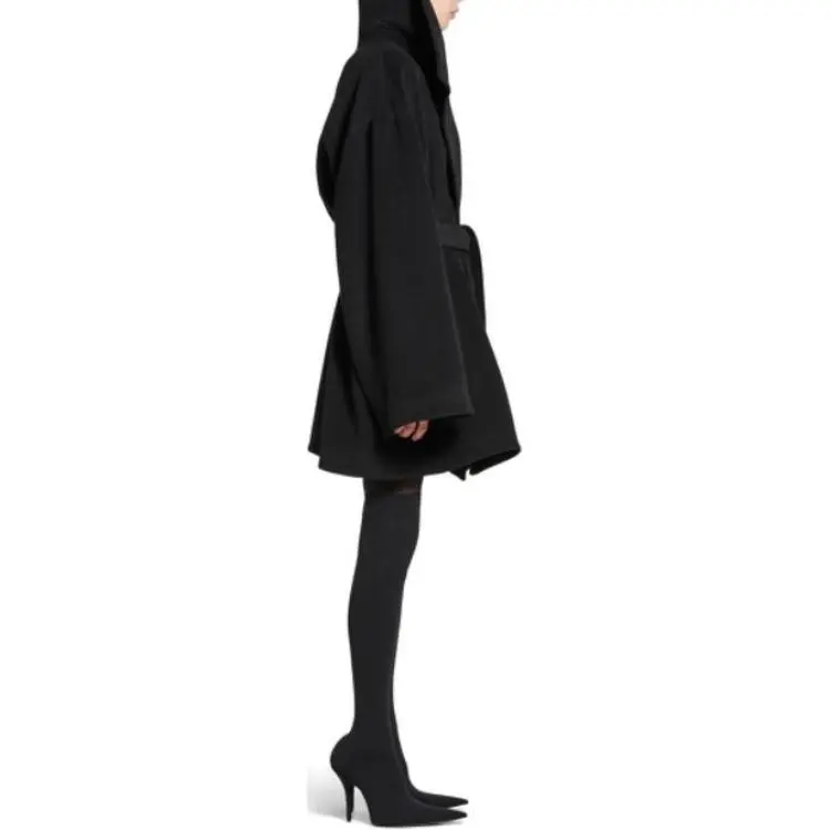 Balenciaga SS25 Jackets Coats Regular Fit Women's Black-4