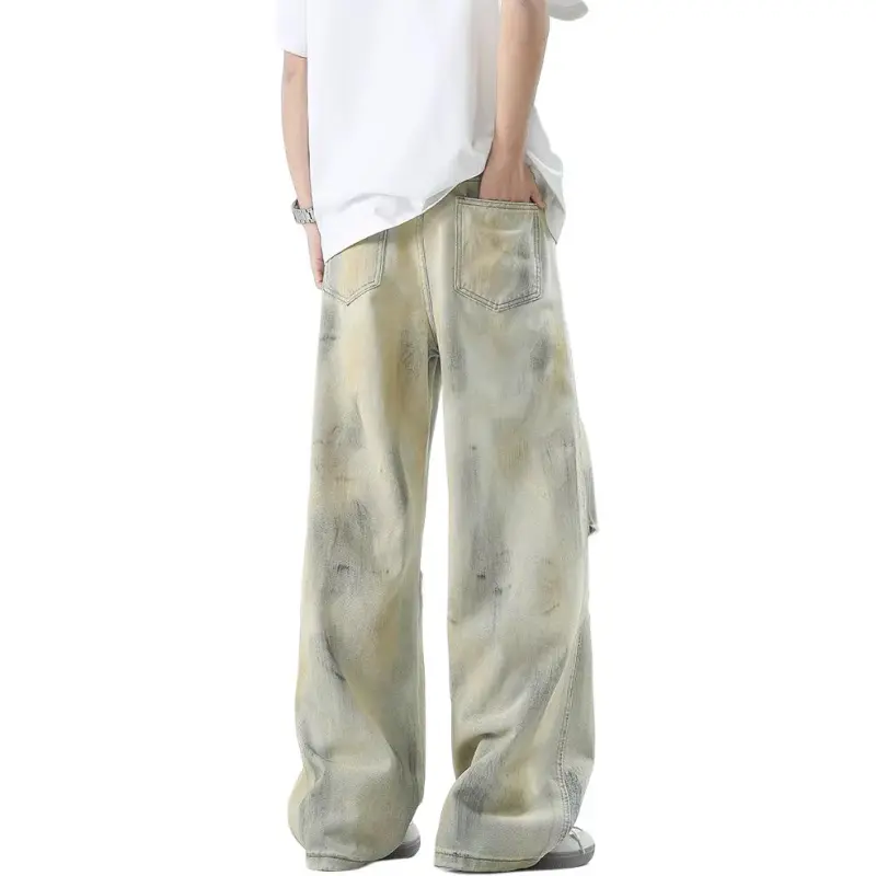 MGXEK Jeans Unisex Yellow Mud-5