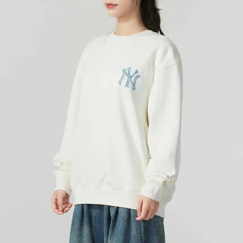 MLB New York Yankees Sweatshirt Unisex Cream-2