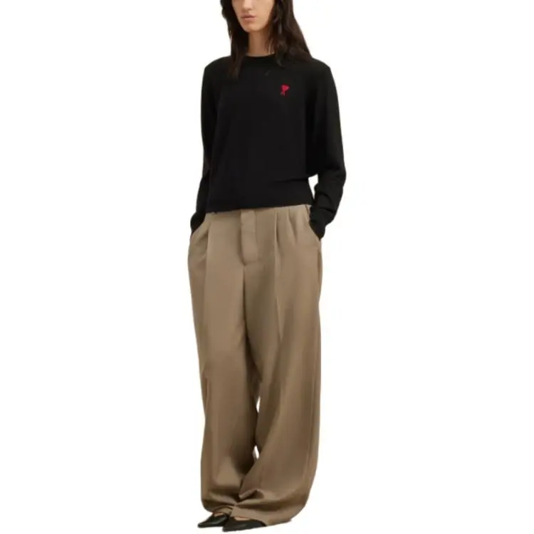 Ami Paris Logo embroidered Wool Jumper-3