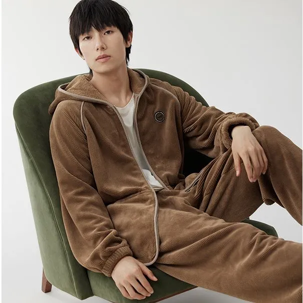 Floating light islands Men Pajama Sets-6