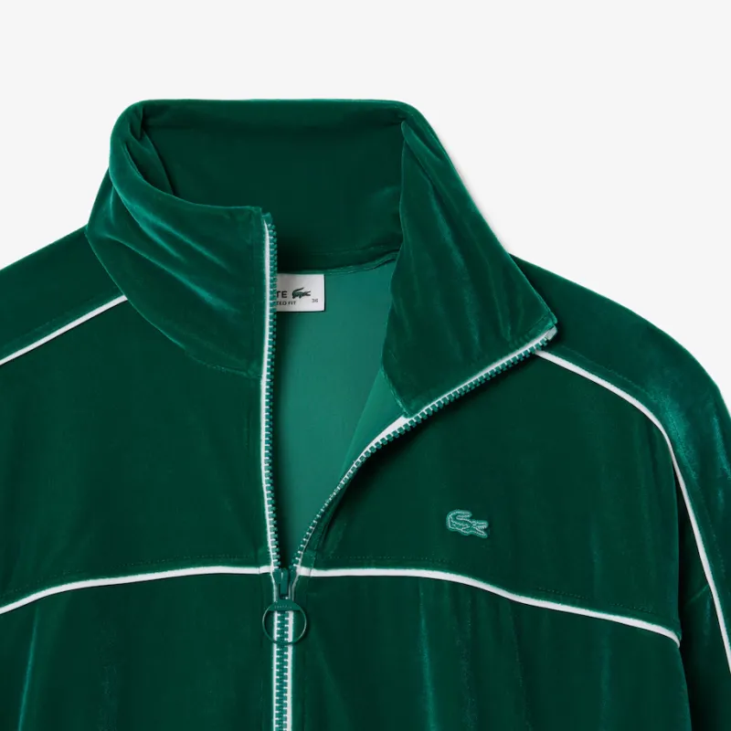 LACOSTE Zip up Velvet Track Jacket-3