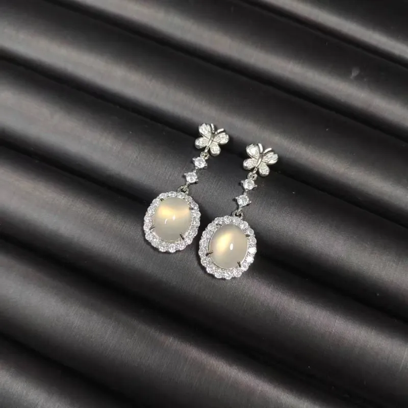 JUNWEN Chalcedony Stud Earrings Women's-3