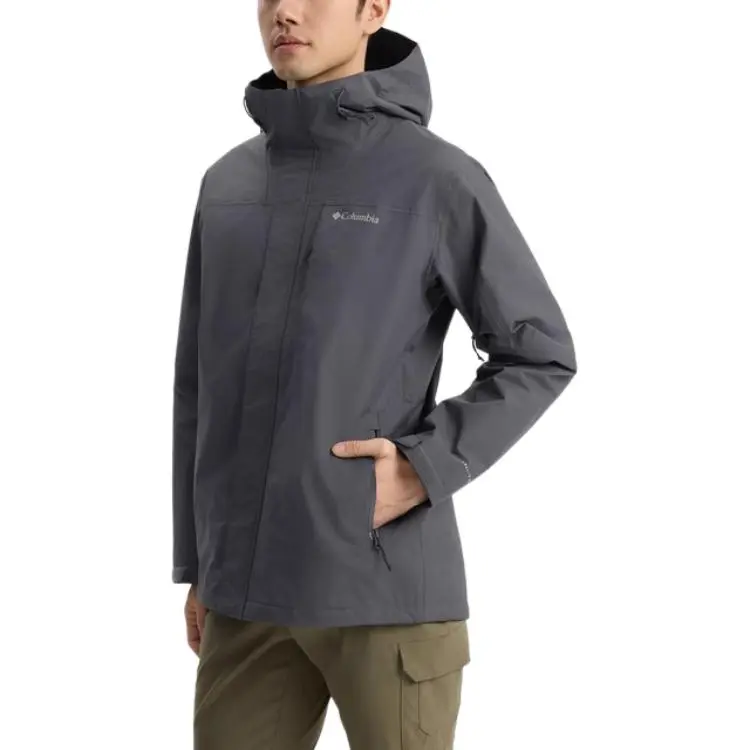 Columbia Water-Resistant Windproof Breathable Windbreaker Jacket Men's Dark Gray-2
