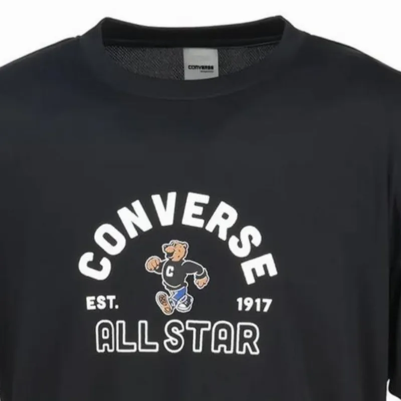 Converse T Shirt Unisex Black × White-2