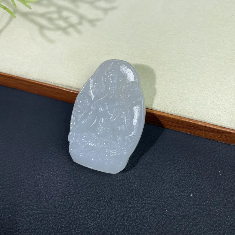 BUDOUXIAOAI Pendants White Jade/Pale Greenish White Jade Unisex-1