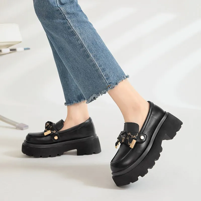 AGSDON Loafers 5.5cm Women's Black-5