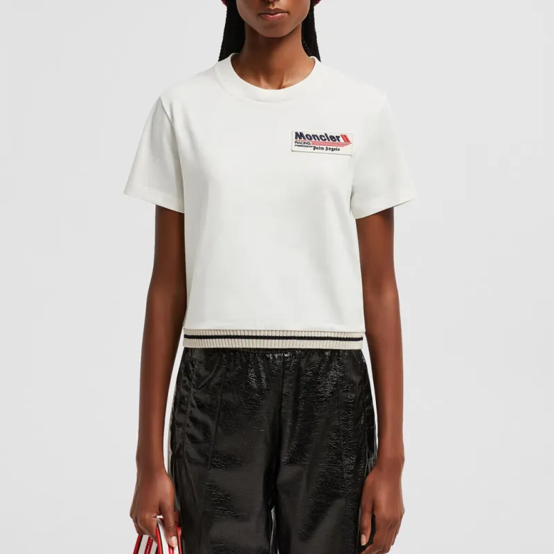 Moncler X Palm Angels Racing Slim T Shirt White/Black-3
