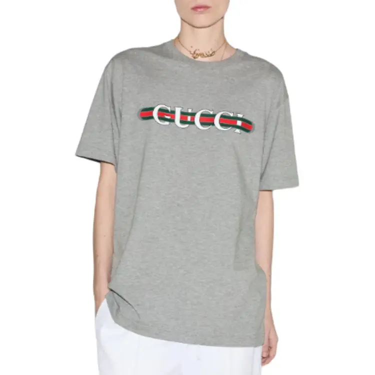 GUCCI Logo Printed Jersey T Shirt-1