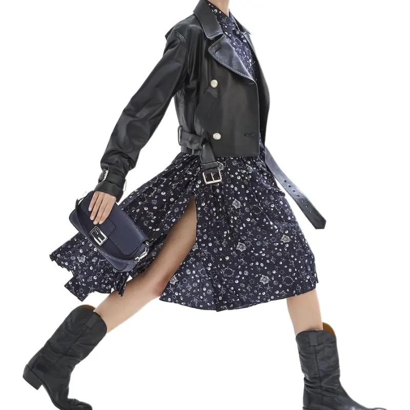 FENDI Casual Long Skirts Women's Blue-2