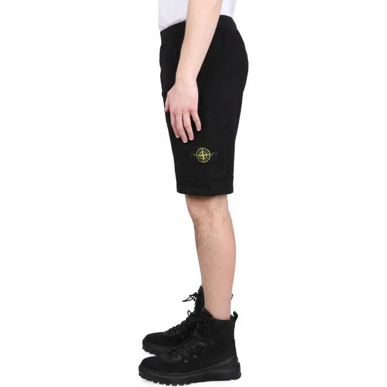 STONE ISLAND Side Logo patch Elasticated waistband Shorts-4