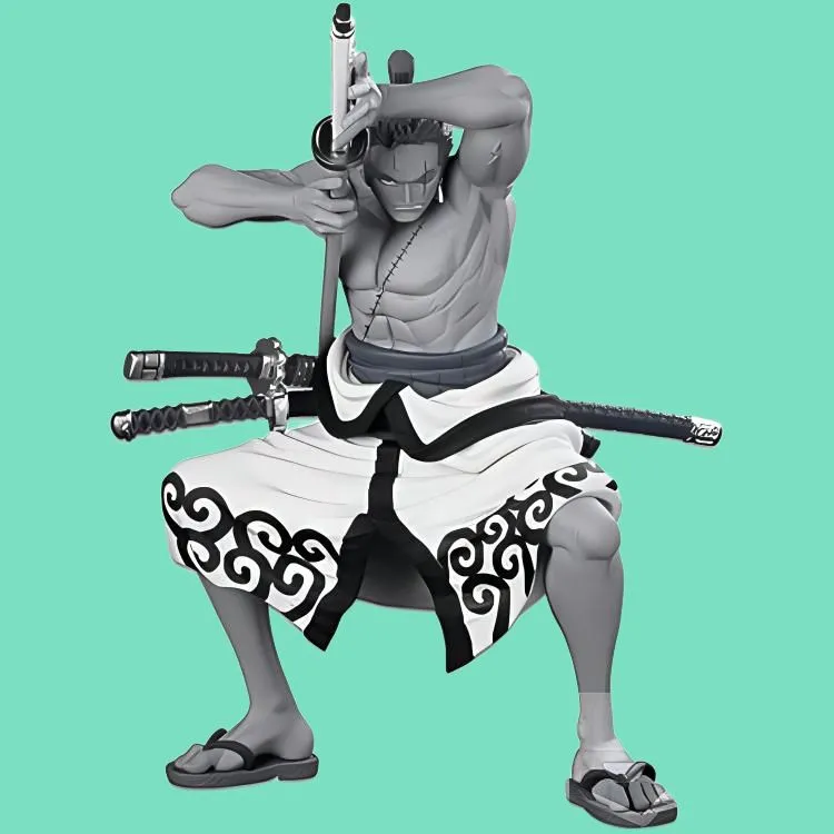 BANPRESTO Roronoa Zoro Eye Factory Bwfc One Piece The Tones Bonus Gifts 22cm-2