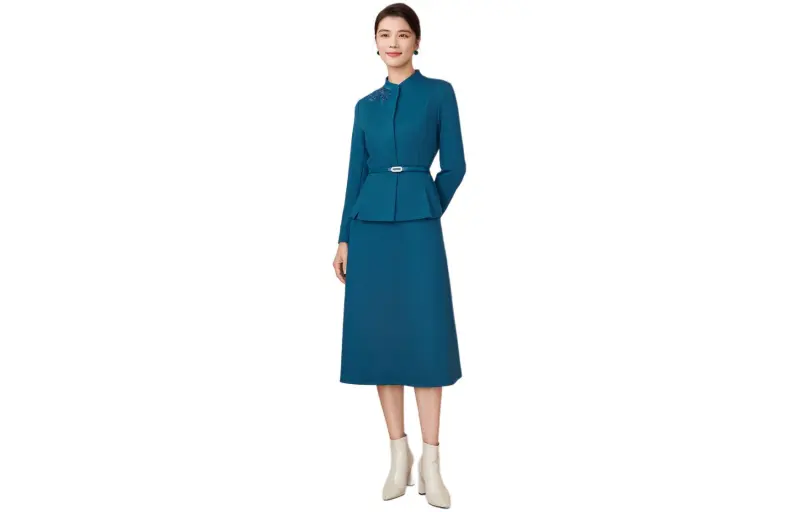 BBLLUUEE Skirt Set Women's Sea Blue-3