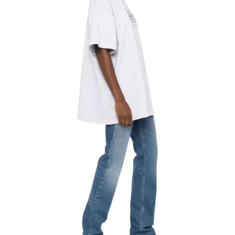 Balenciaga T Shirt Women's Gray White Loose Fit Style-6