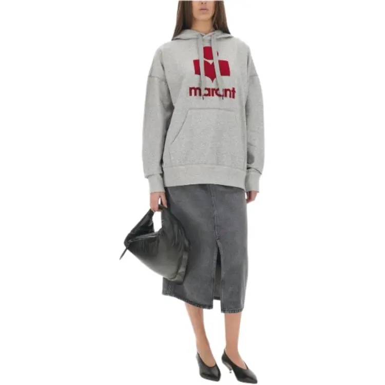 ISABEL MARANT ETOILE Mansel Logo Printed Drawstring Hoodie-2