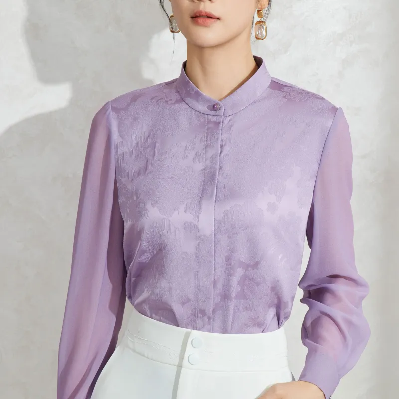 BBLLUUEE Shirt Women's Mist Purple-2