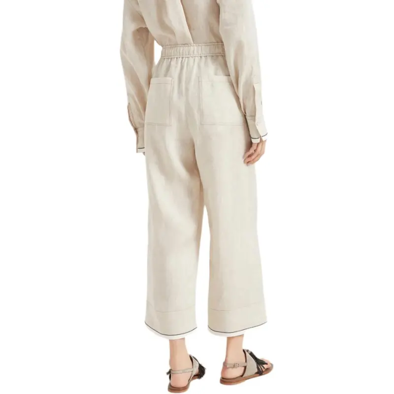 Brunello Cucinelli Casual Pants Women's Beige-1