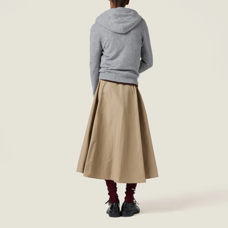 MIU MIU Casual Long Skirt Women's Khaki-3