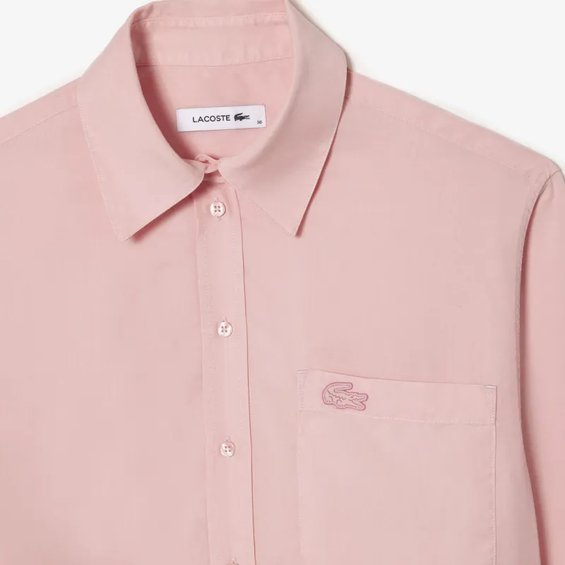 LACOSTE Logo appliqué Button up Shirt-3
