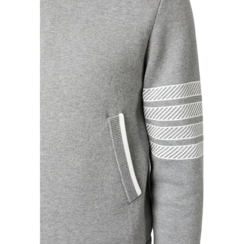 THOM BROWNE 4 bar Anchor print Cardigan-4