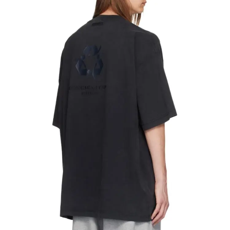 Vetements Slogan Embroidered Crewneck T-Shirt-4