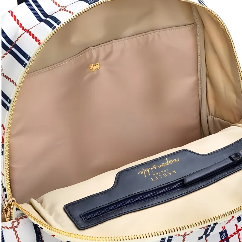 RADLEY Nylon Fabric Backpack Medium Size Women's White-3