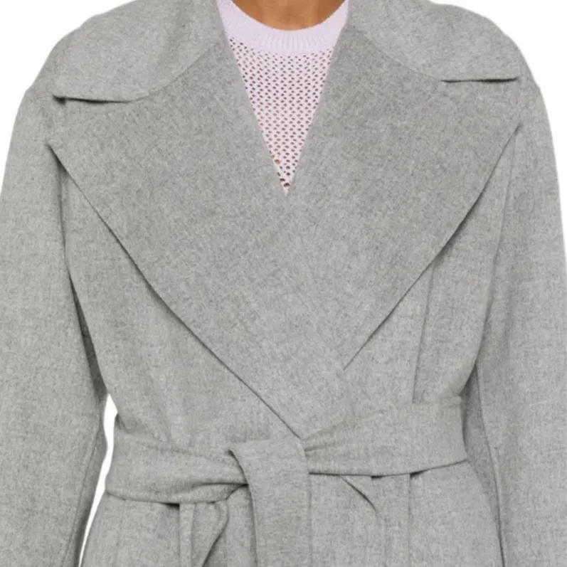 'S MAX MARA Belted Long Sleeved Coat-4