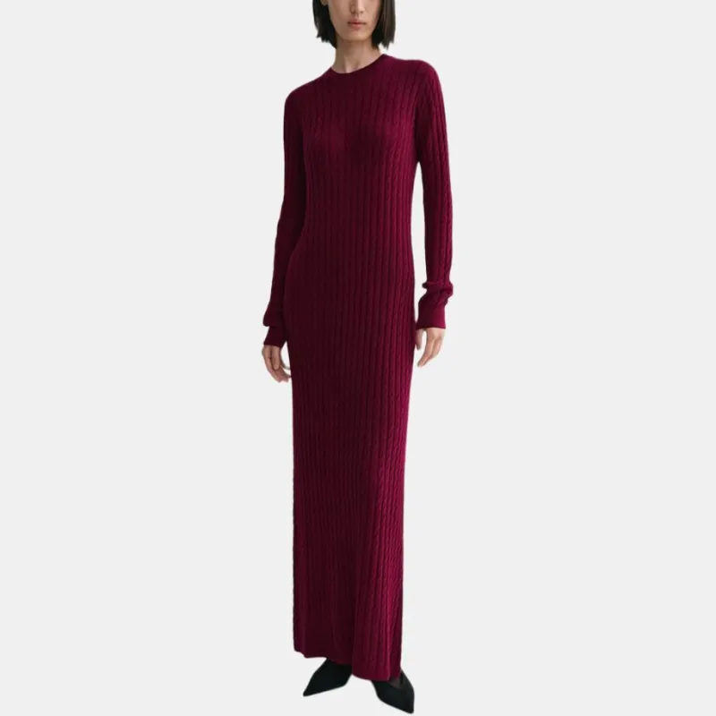TOTEME Long Sleeved Dresses Women's Ruby Color-1