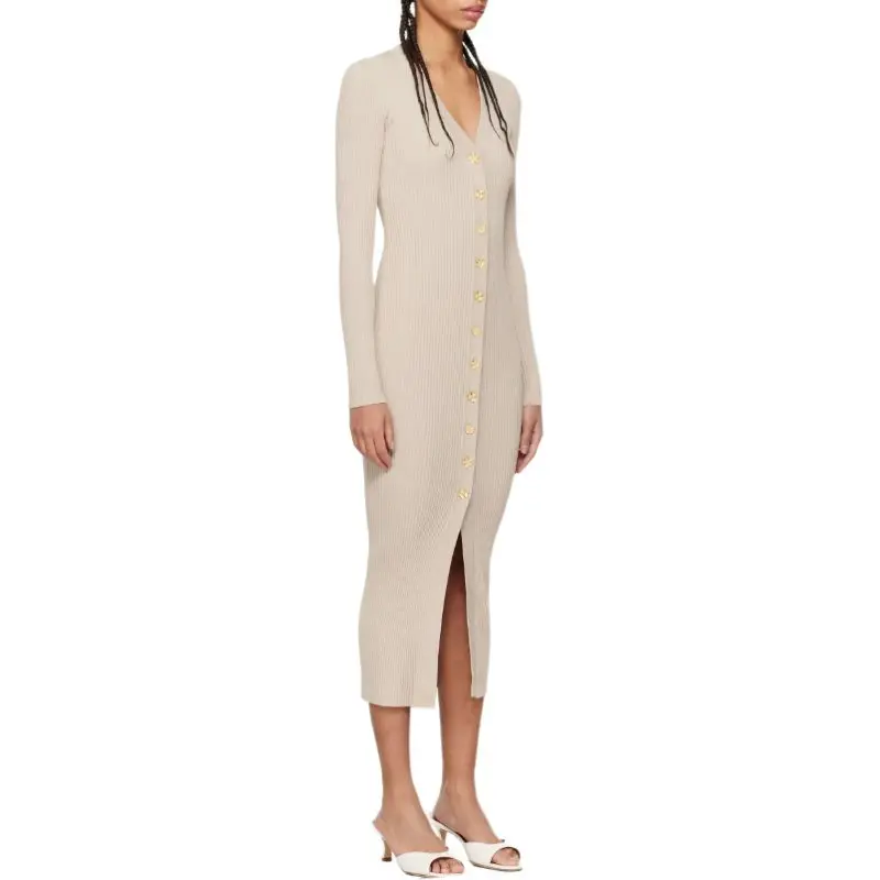 Staud Long Sleeved Dresses Women's Camel-2
